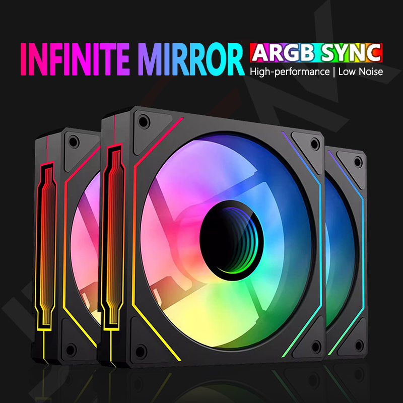 Argb Case Fan - JUMPEAK-MS120 mm Ventilador Caso, 5V, ARGB,