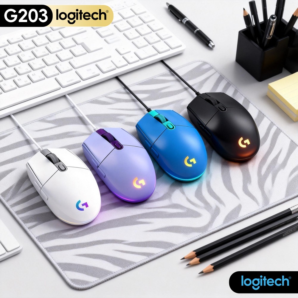 Pc Gaming Optimization - Mouse Gamer com Fio Logitech G203