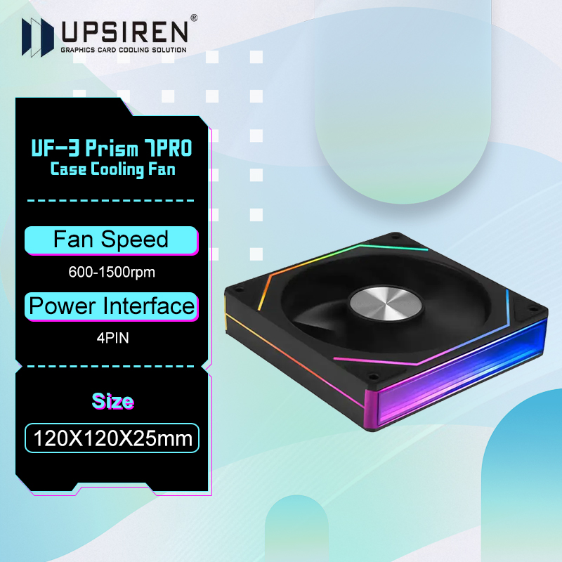 Argb Case Fan - UPSIREN UF-3 Prism 7PRO 120mm Ventilador