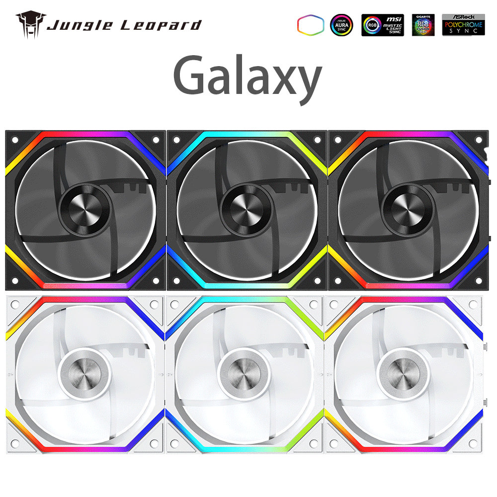 Argb Case Fan - Luzes de corrida fluidas Jungle Leopard