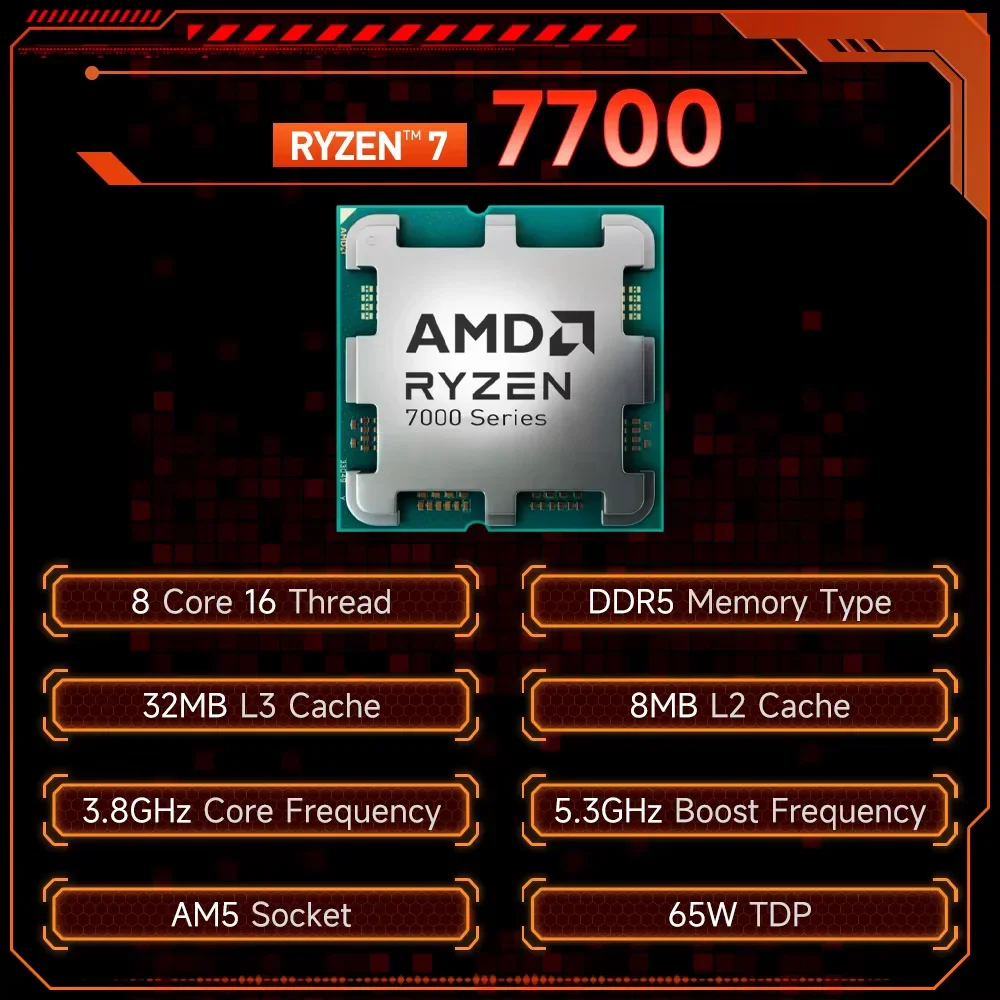 Processador AMD Ryzen 7 7700 A - Pc Gaming Ryzen 7 avaliação e preço