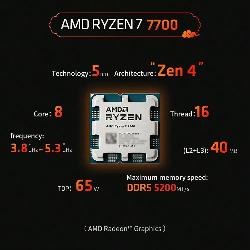 Processador AMD Ryzen 7 7700 A - Pc Gaming Ryzen 7 avaliação e preço