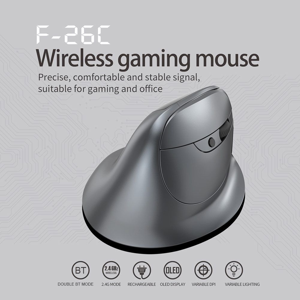 Mouse Vertical Gamer F-26C Erg - Pc Gaming Optimization avaliação e preço