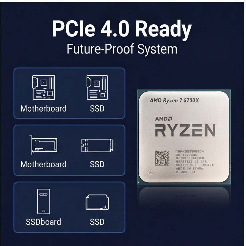 Processador AMD Ryzen 7 5700X  - Pc Gaming Ryzen 7 avaliação e preço
