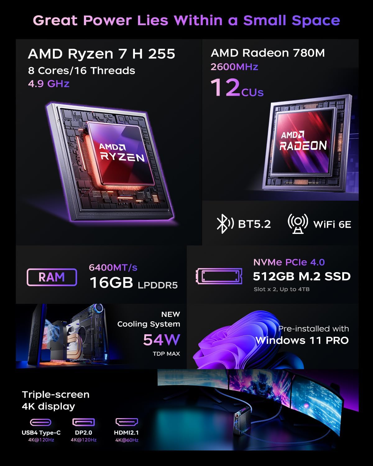 Mini PC Gamer KAMRUI Ryzen 7 H - Pc Gaming Ryzen 7 avaliação e preço