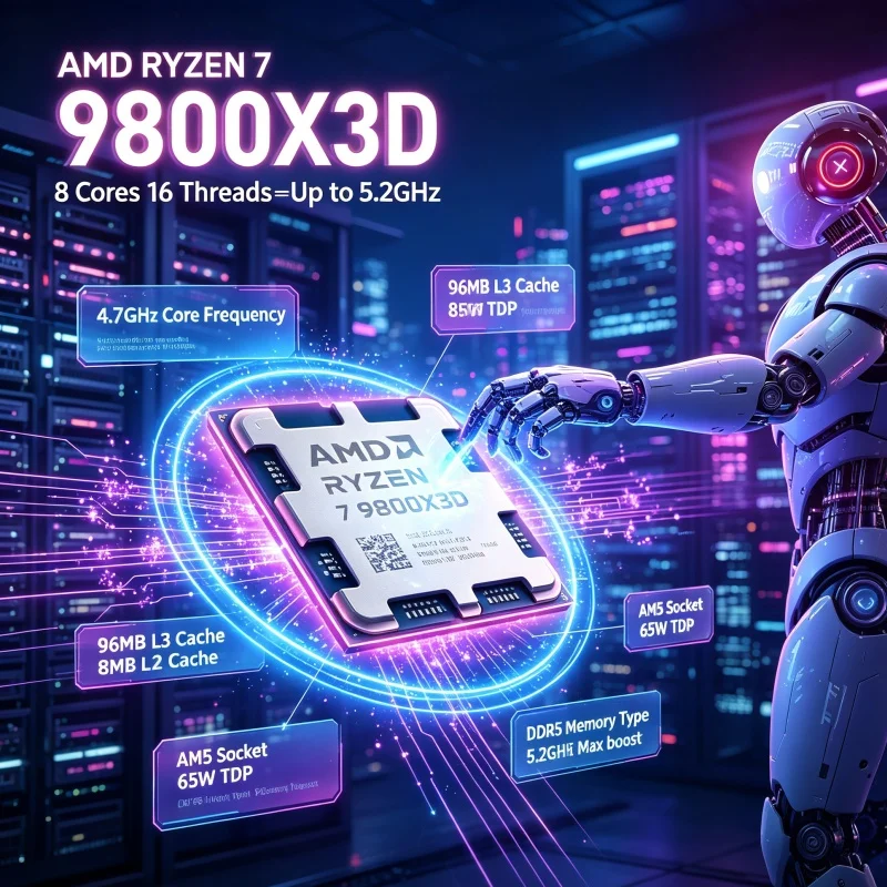 Processador AMD Ryzen 7 9800X3 - Pc Gaming Ryzen 7 avaliação e preço