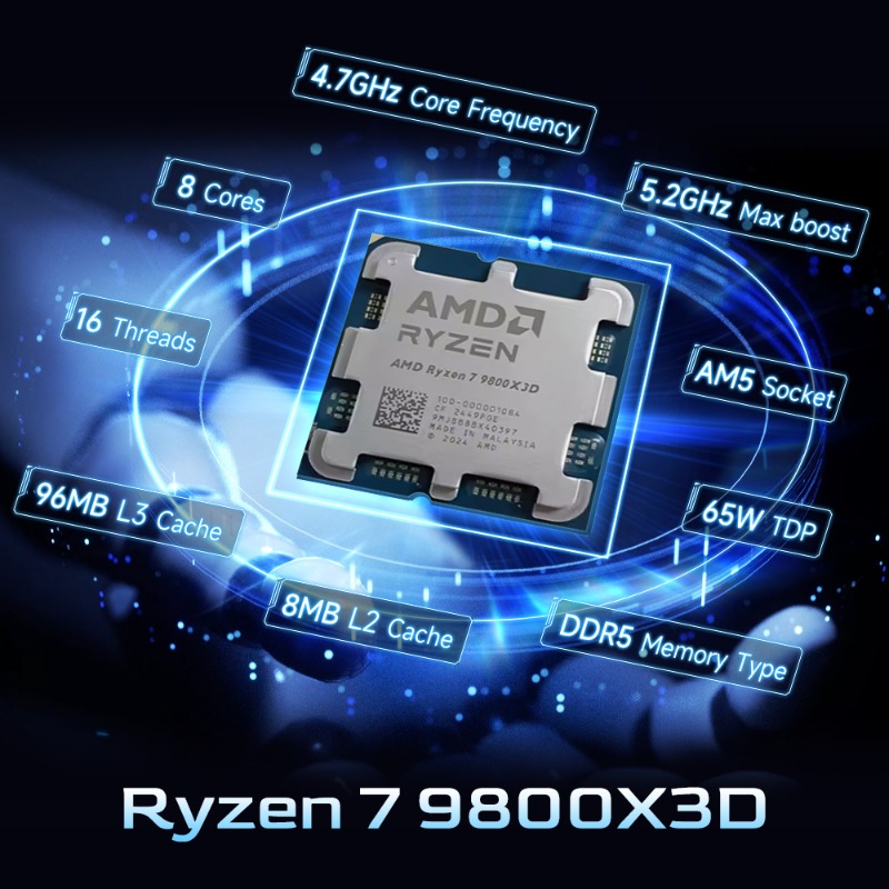 Processador AMD Ryzen 7 9800X3 - Pc Gaming Ryzen 7 avaliação e preço