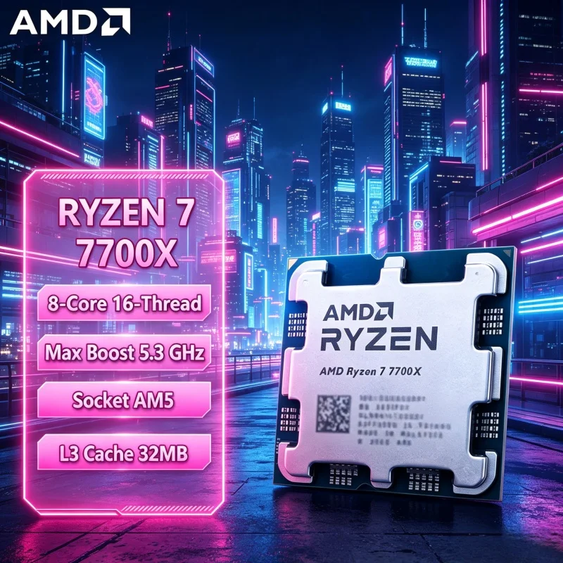 Processador AMD Ryzen 7 7700X  - Pc Gaming Ryzen 7 avaliação e preço