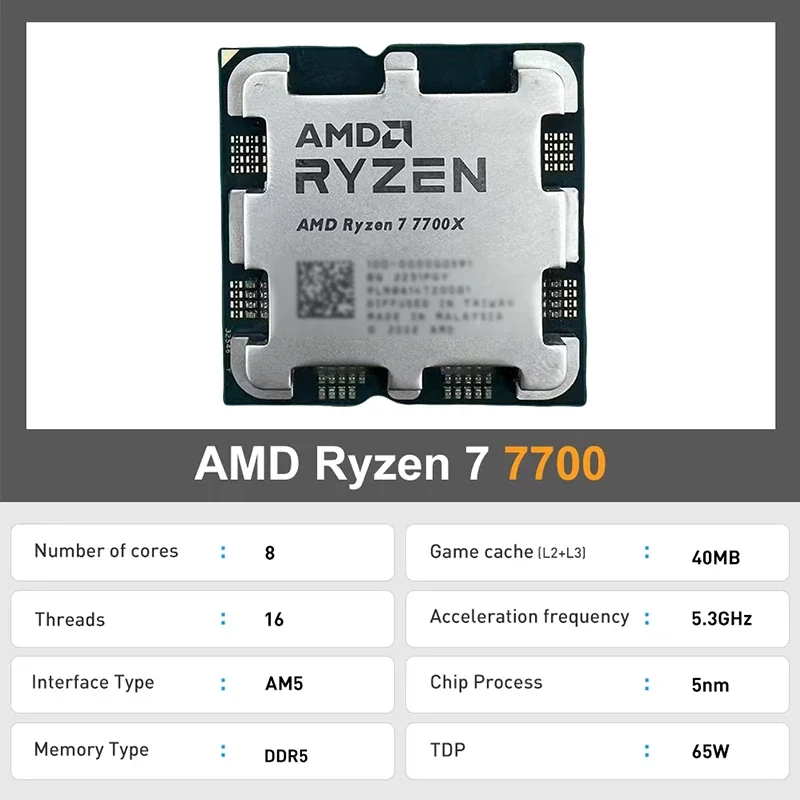 Processador AMD Ryzen 7 7700X  - Pc Gaming Ryzen 7 avaliação e preço