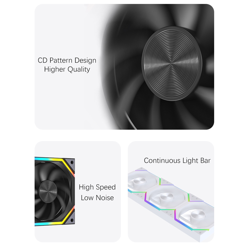 Ventilador argb de 120mm, desi - Argb Case Fan avaliação e preço
